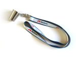 Lanyard with metal glass